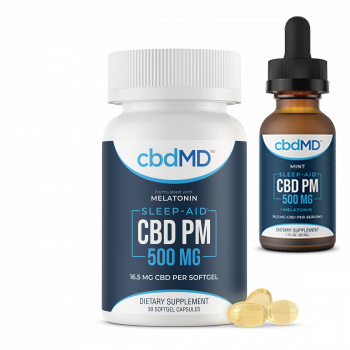 cbdMD PM capsules and tincture